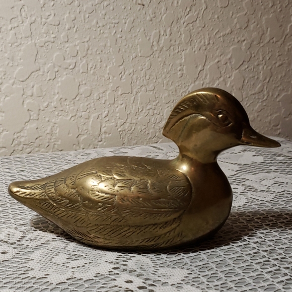 Brass Mandarin duck